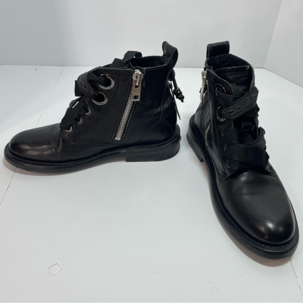 Zadig & Voltaire laureen Roma ankle boots size 6 moto leather black skull charms